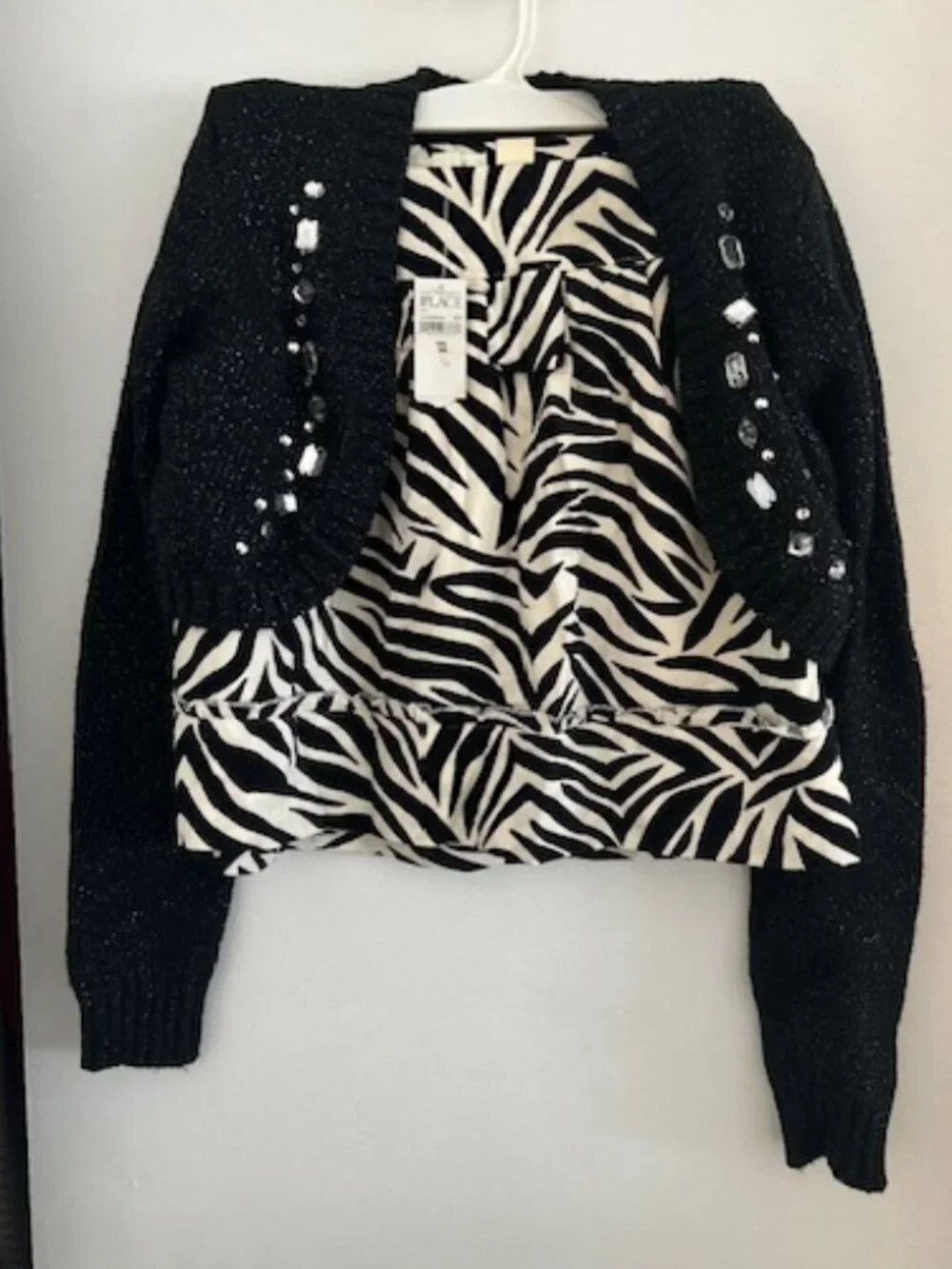 Justice /Children's Place Outfit skirt & cardigan 12-14 NWT
